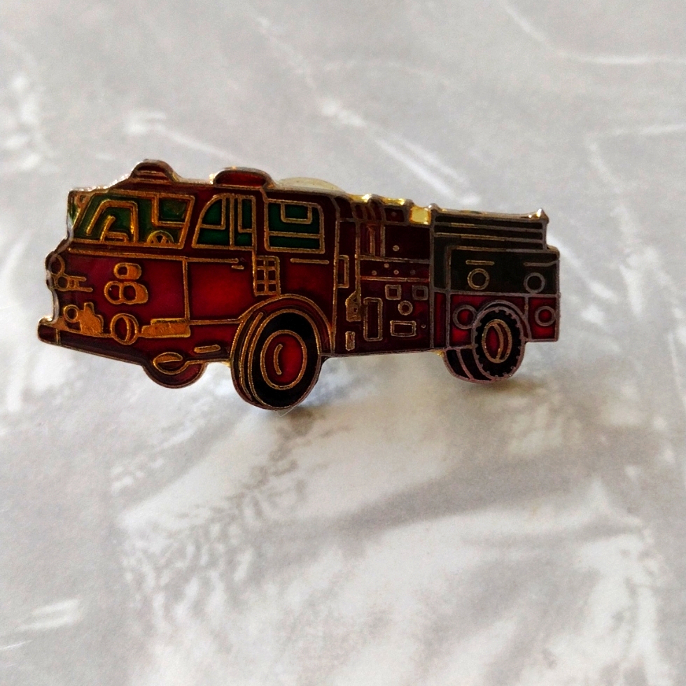Fire Engine Lapel Pin.